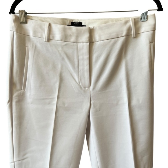 TALBOTS NEWPORT PANTS NWOT 6 WHITE CLASSIC MINIMALIST PREPPY OFFICE CHIC COASTAL - Picture 3 of 11
